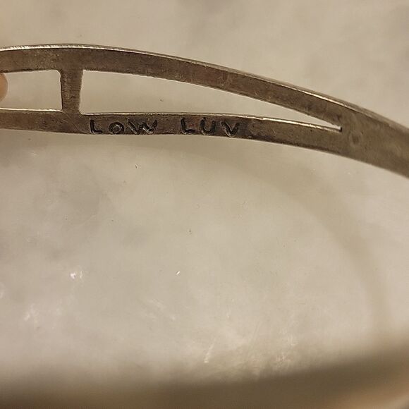 Low Luv Erin Wasson Boho Navajo Indie Punk Goth Silver Biker Bangle Bracelet Y2K - Picture 3 of 4